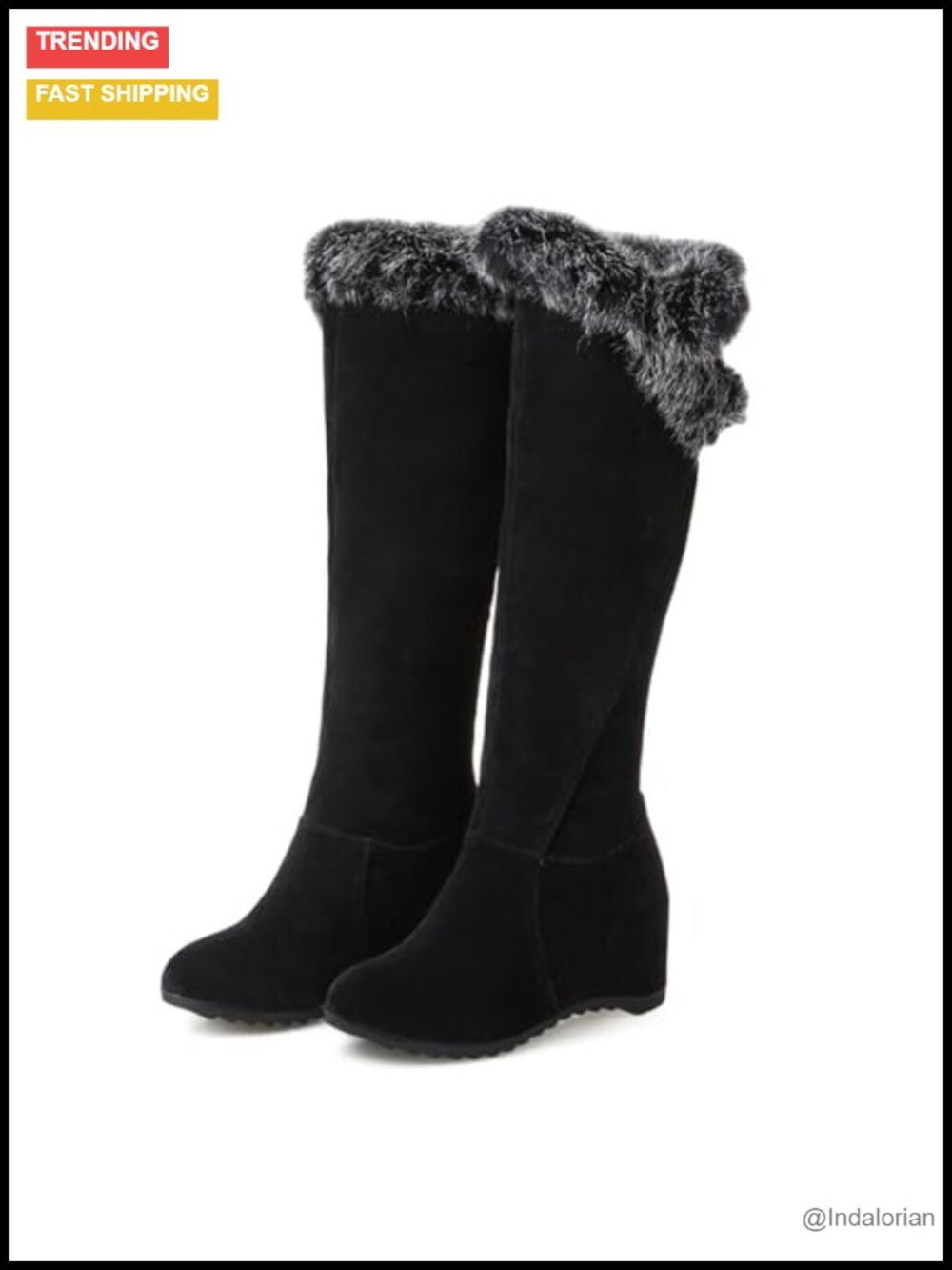 Women's Over The Knee Thigh High Snow Boots Stretch Faux Leather Waterproof